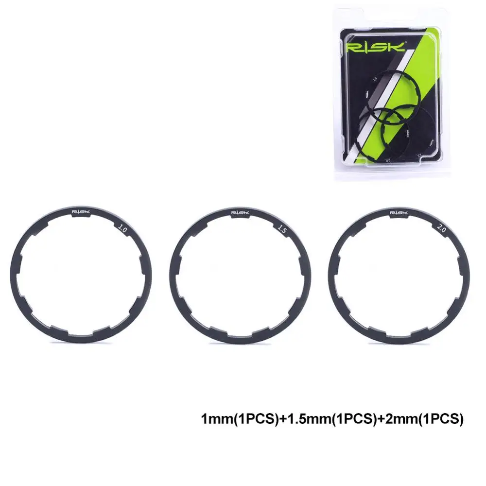 Bicycle Grooved Hub Washer MTB Bottom Bracket Spacers Flywheel Cassette Gasket Road Bike Freehub Washer 1/1.5/2/1.85mm 10S 11S bike hub washer