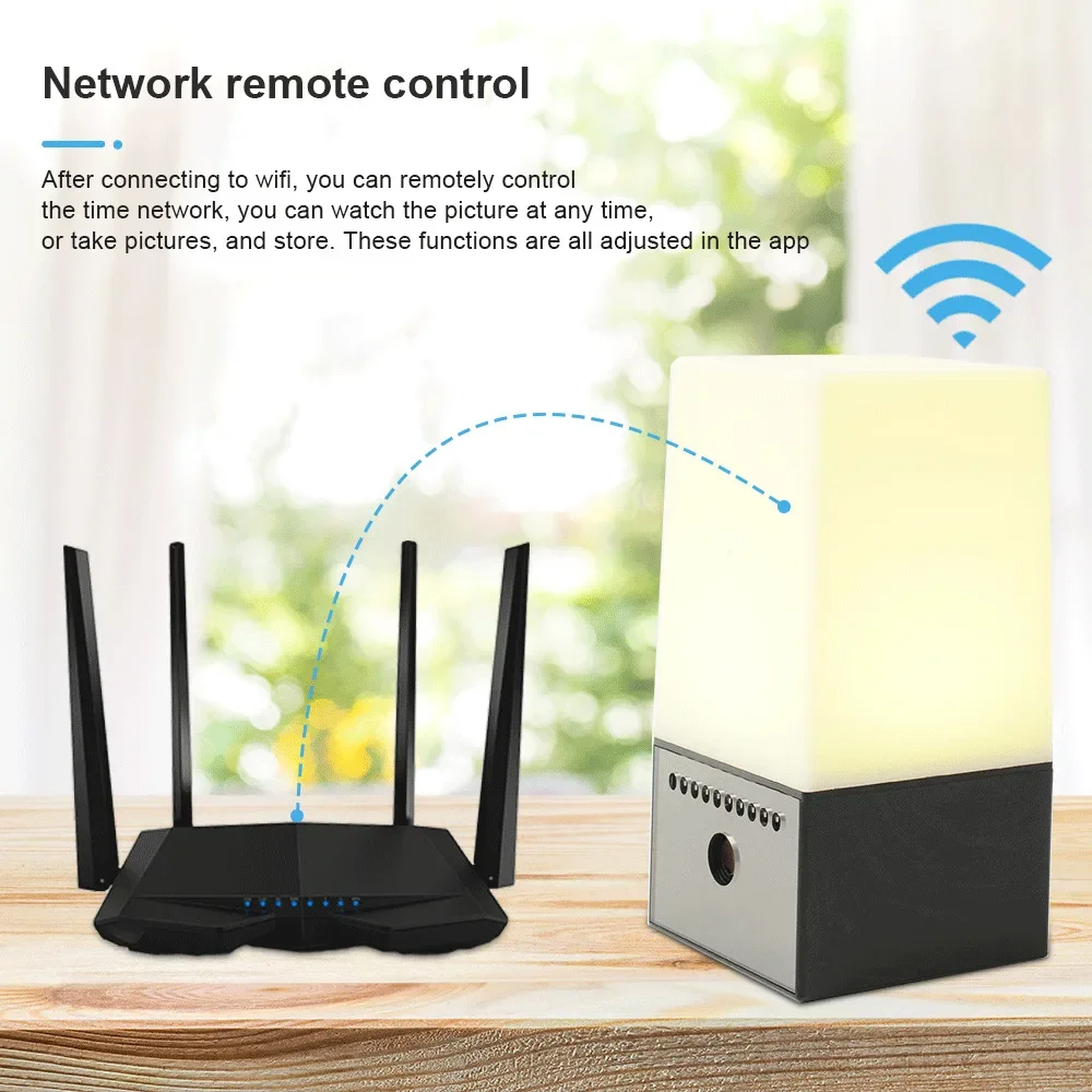 Fuld opsætning af LED kamera lampe vist uåbnet