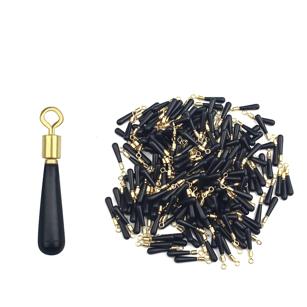 50 pièces flotteurs de pêche à la dérive avec base en cuivre et accessoires bloc rotation,