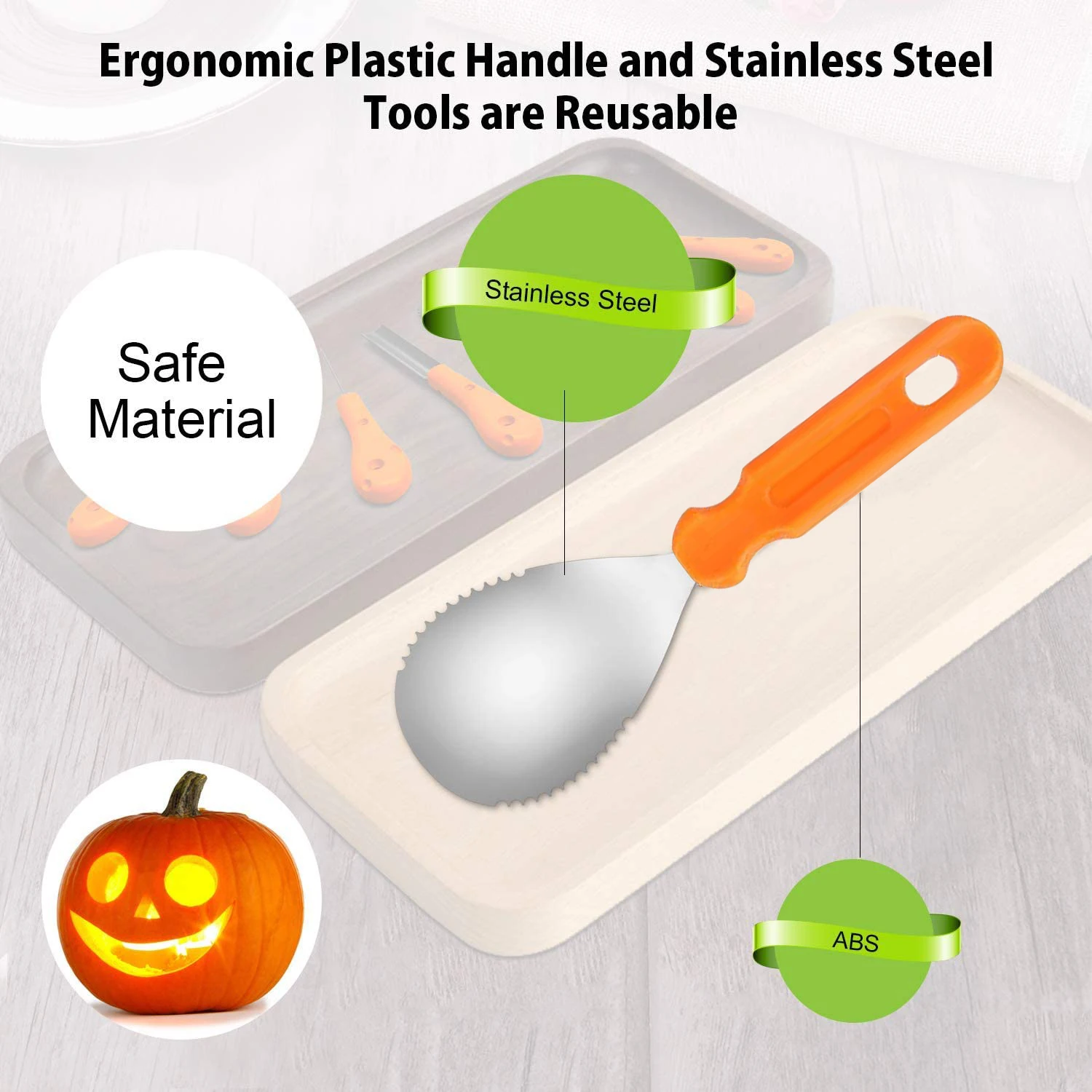 Pumpkin Carving Kit (21 Tool Set) w 11 Double Sided Pieces - Halloween  Professional Sculpting, Cutting and Carving Knife Supplies for Fall