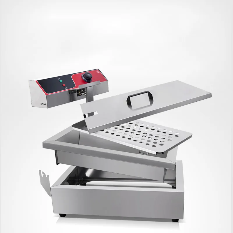 Large capacity electric fryer commercial frying pan fritters potato chips machine fried skewers fried chicken steak French fries