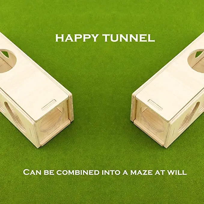 Wooden Hamster Toys Tunnel Escape Toy Hamster Hide House Multipurpose Safe Using Wooden Toys for Rabbits Golden Bear Weasels Small Pet Tunnel Hamster Cage Tunnel Hamster Toy Maze