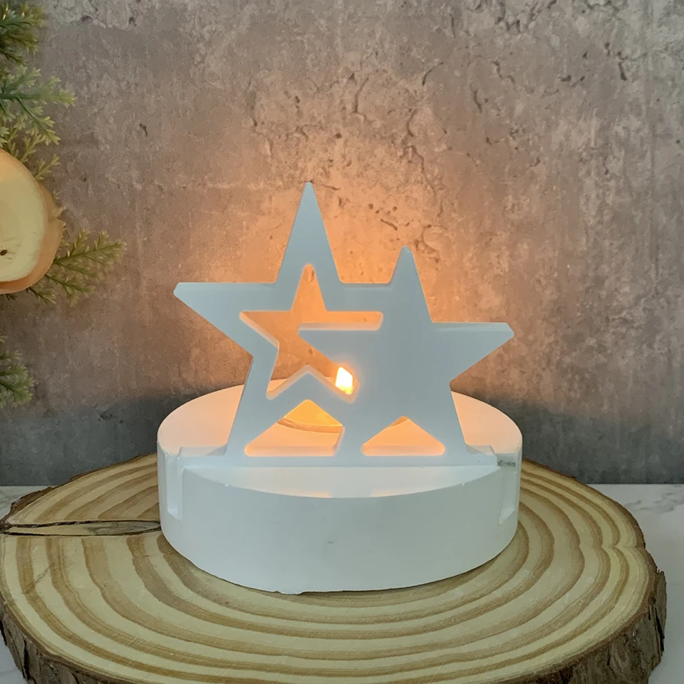 Ylinwtech 4 Pièces Moule En Silicone Pour Bougeoir,Moule