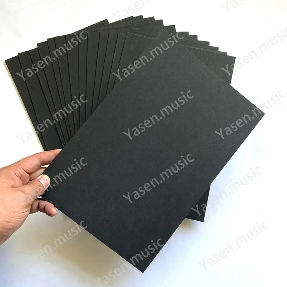 1.6mm 2.4mm Fiberboard Guitar Pickup Flatwork Material Sheet Vulcanized Fiber Board Guitar Pickup Fiber Plate in black