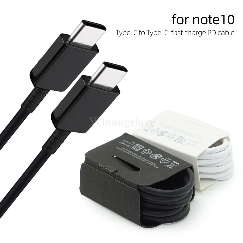 

50 pcs usb c to usb c fast charging Cable cord for s20 note 10 s21 s22 with box