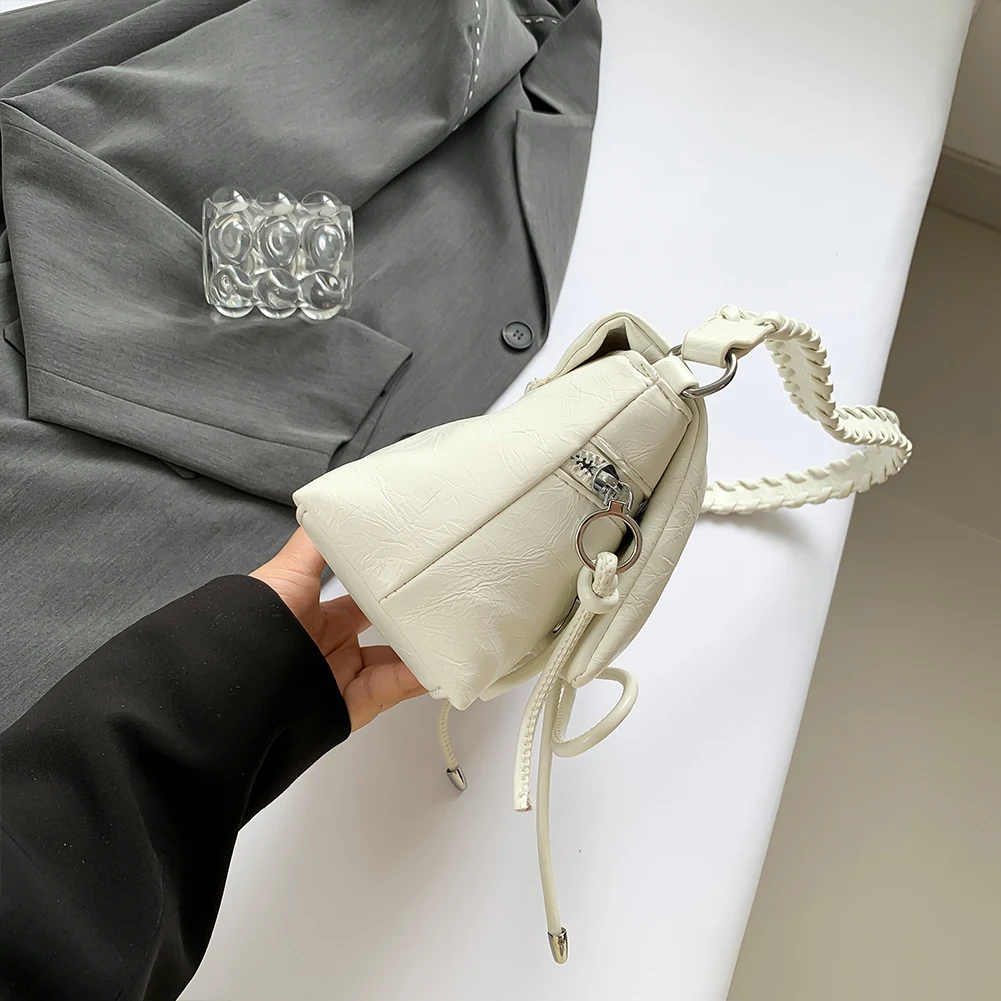 Women PU Leather Clutch Purse Magnetic Closure Hobo Bag