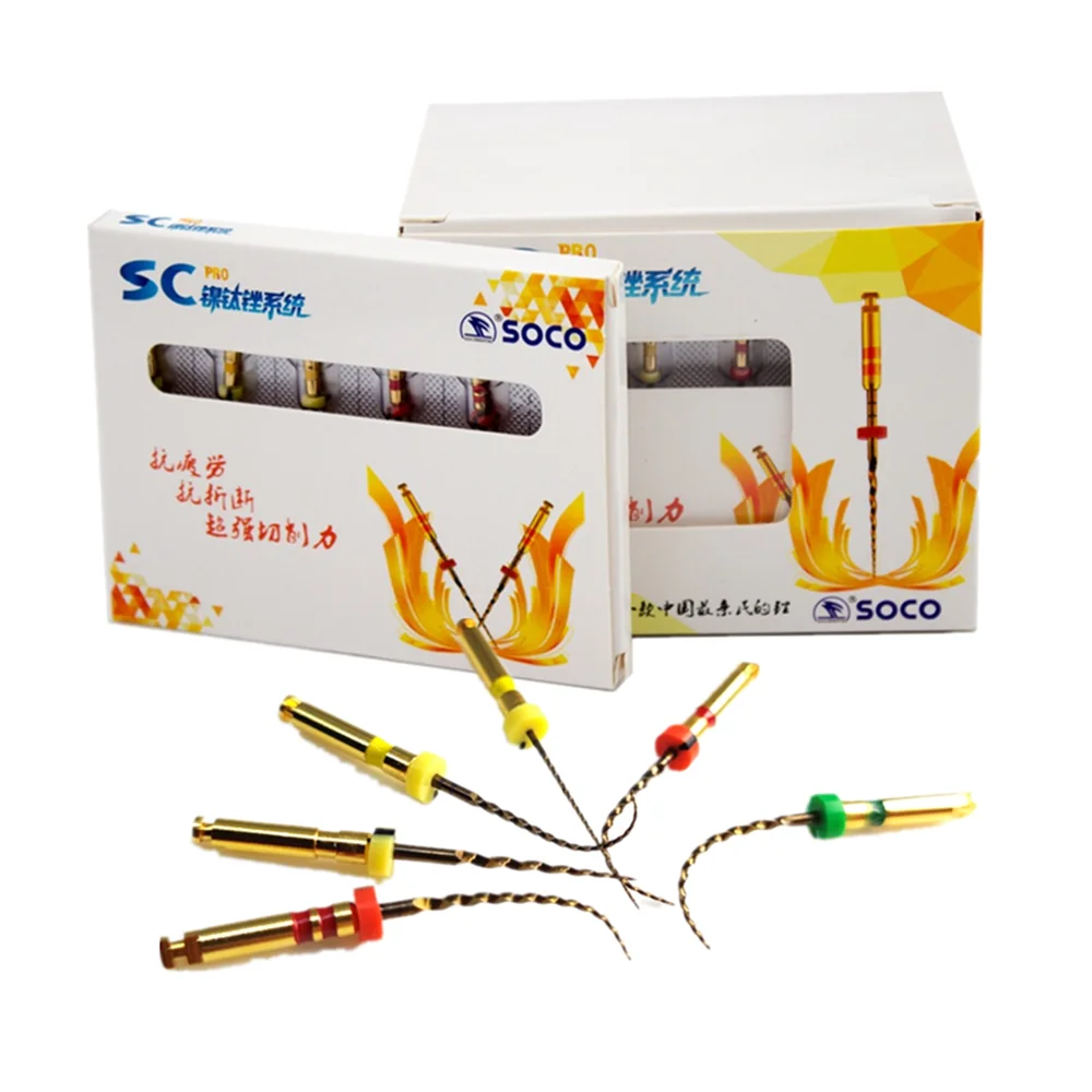 Dental SOCO PRO COXO Endodontic File Root Canal Taper Gold Heat Activated Rotary File Flexible Dentist Materials