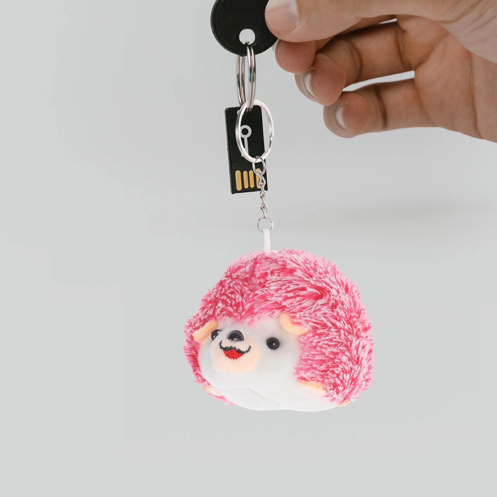 

Plush Keying Backpack Ornament Adorable Hedgehog Keyring Creative Key Chain