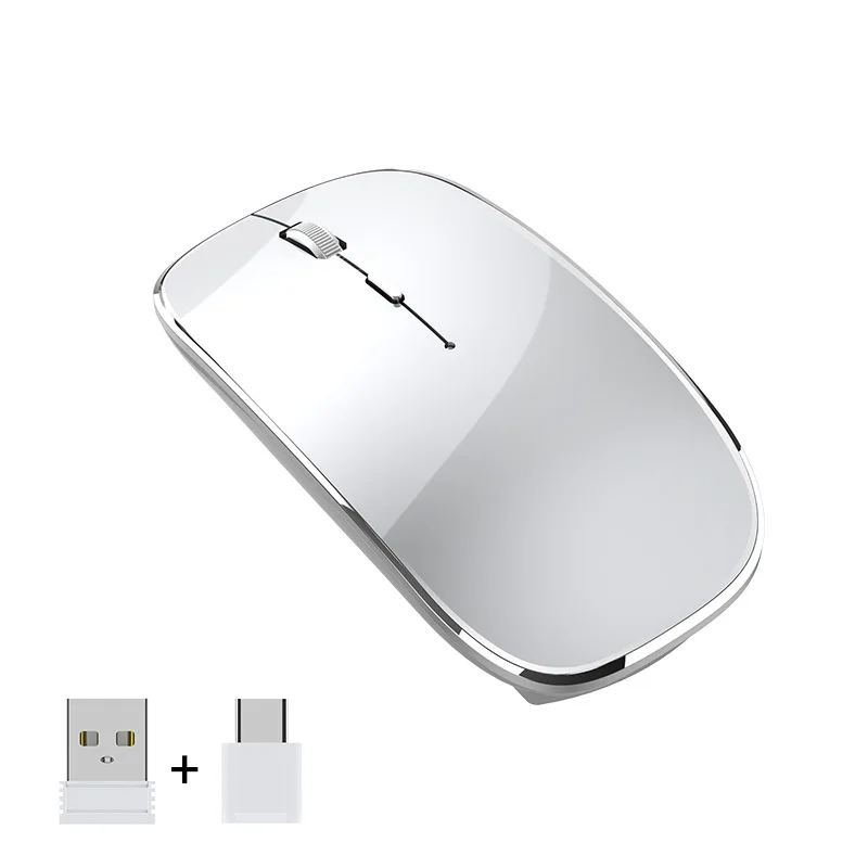 Portátil Tipo-c Mouse sem Fio Ultraleve 2.4g Receptor Dual Mudo Gamer Gaming Inalambrico Macbook Recarregável Novo - Imagem 4