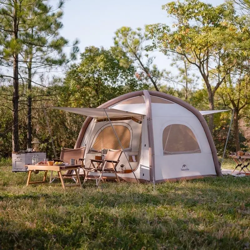 Фото Палатка Naturehike уличная glamango с воздушной трубкой UPF 50 + большая палатка для кемпинга №3