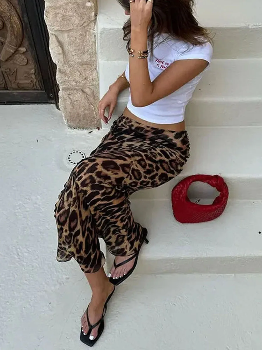 Lucia Leopard Maxi Skirt