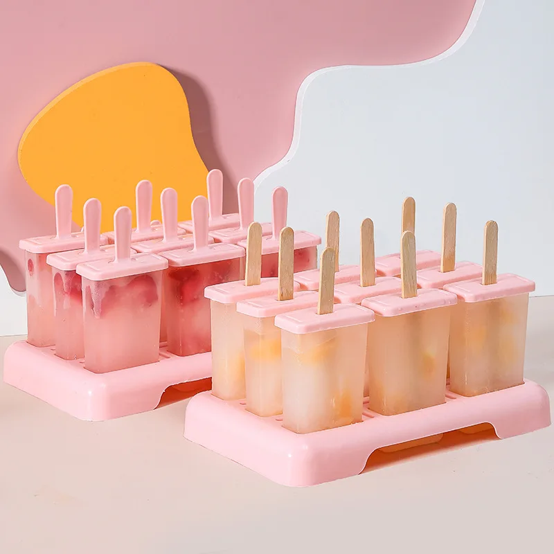 Ice-Cream Mold for Home-Made Popsicle and Popsicle, DIY Ice Cream, Ice Grid Homemade Popsicle Box Sharpe, Frozen Cube Sorbet