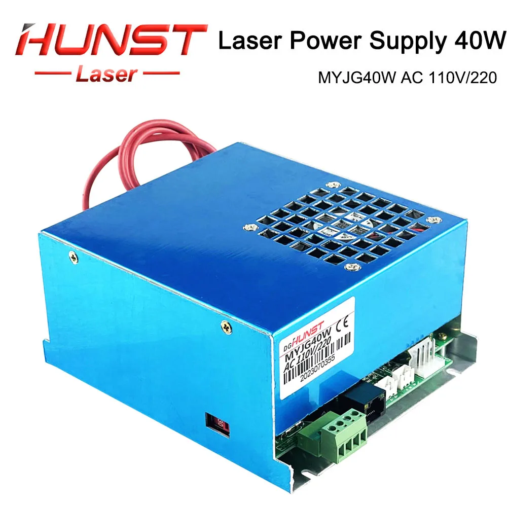 헌트 MYJG-40W CO2 레이저 발전기, LCD 포트 디스플레이 전류 포함, 40W 레이저 조각기, 110V, 220V