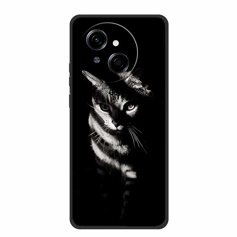 Tecno Spark Go1S Black Silicone Soft TPU Back Cover Case