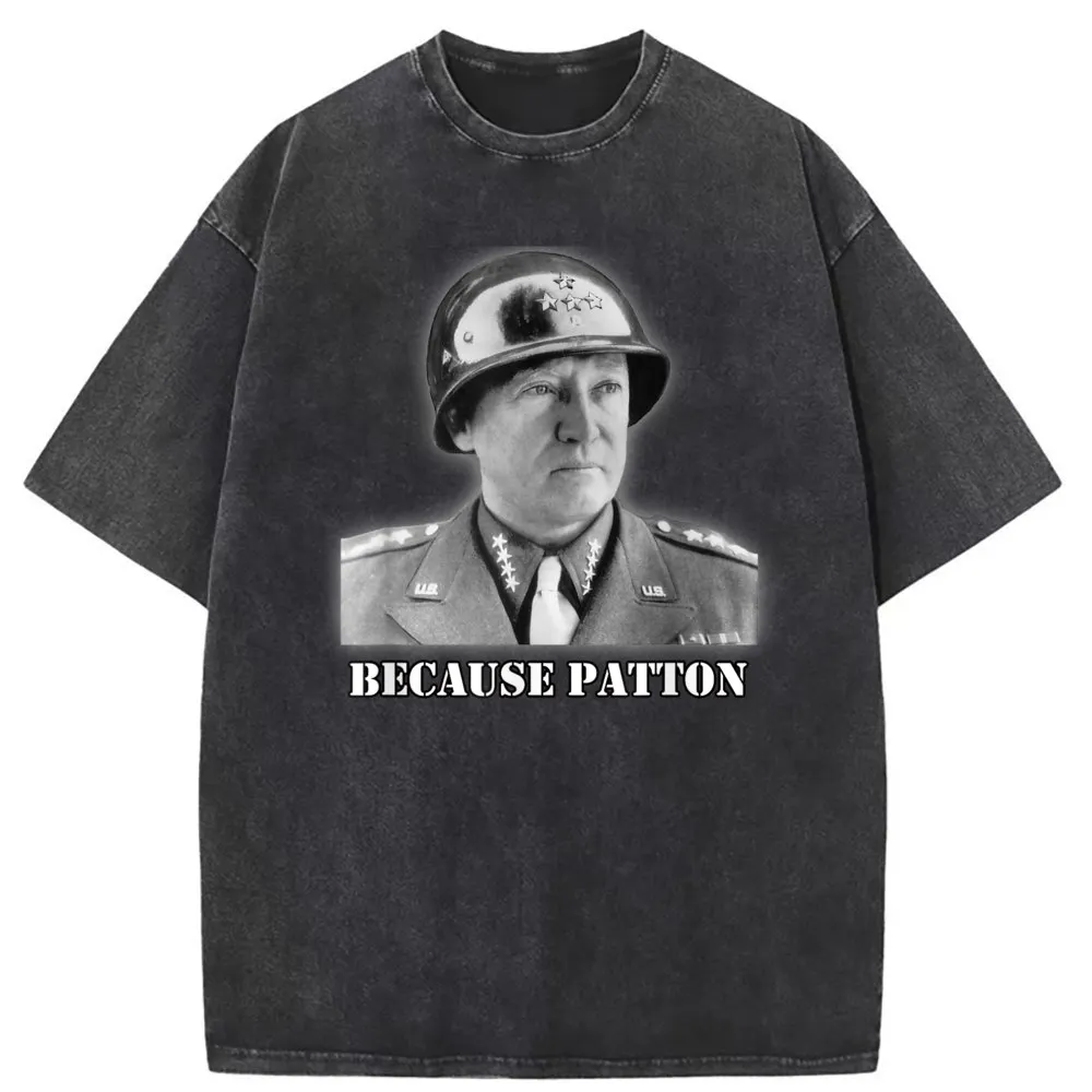 

Because Genera Patton George S. Men Graphic Printed T-shirts Outdoor Summer Long Sleeve Tshirts Men Fashionable Sweatshirts