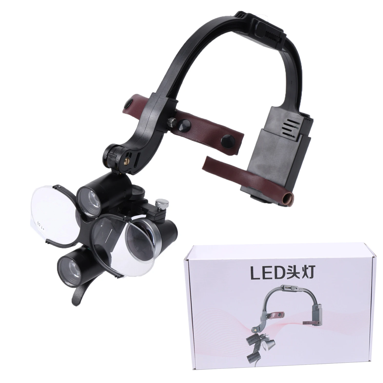 

Dental LED Headlight Binocular Loupes 2.5X/3.5X Headband Adjustable 5W Dentist Surgical Headlamp Dentistry Magnifying Glass