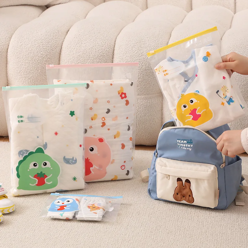 5pcs multi-size maternity bag storage bag Mother and baby outing clothes diaper travel packaging Zipper bag