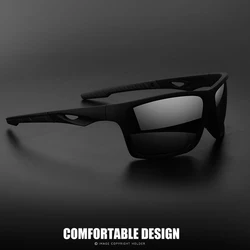 Vintage Polarized Shield Lens Sports Sunglasses - Unisex, Durable UV400 Protection, Wide Fit (2003 - C1 Black)