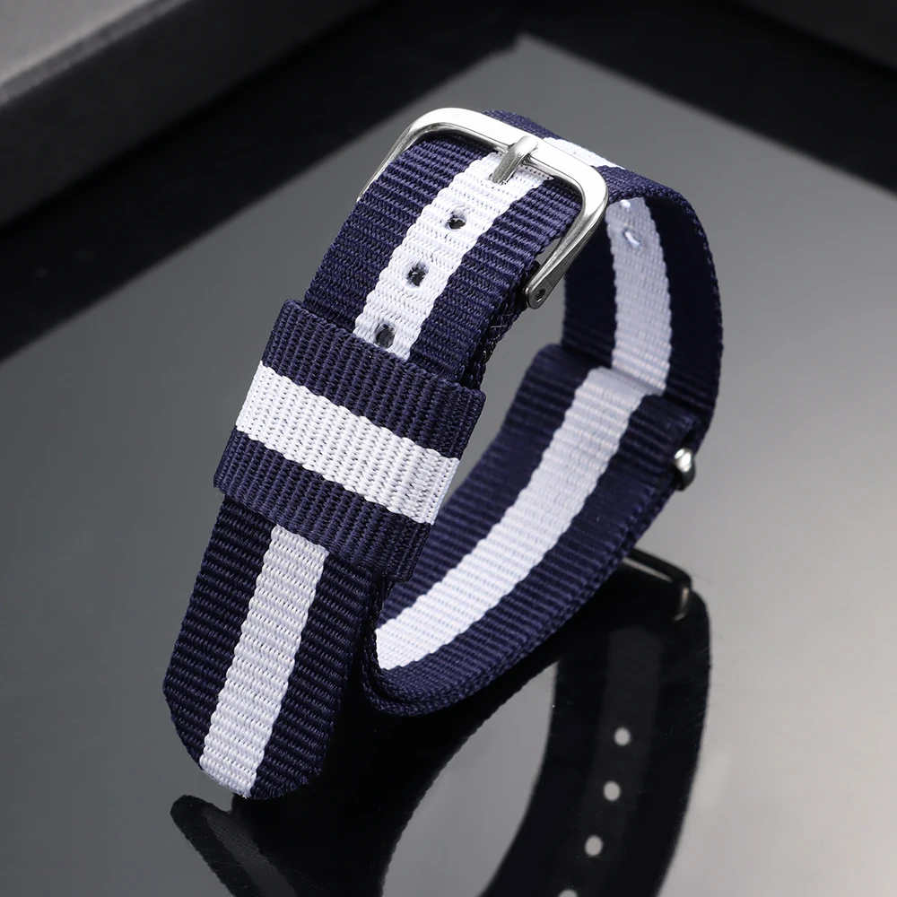 Premium High Density Durable Fabric Braid Nylon Watch Strap - Soft and Sporty Wristband Accessory