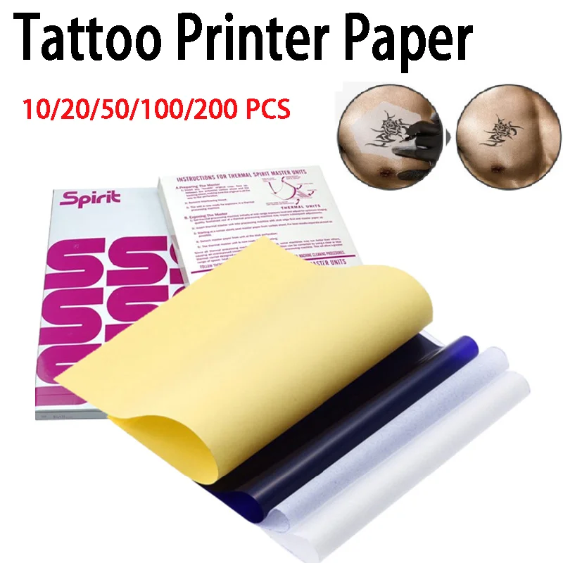 

20pcs Tattoo Printer Paper Tattoo Thermal Printer A4 Copy Paper Tattoo Template Transfer Machine Professional Tattoo Supplies