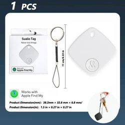 Compact Bluetooth Smart Tracker for Find My App - Anti - Loss Alarm and GPS Locator (TypeB - White 1PC)