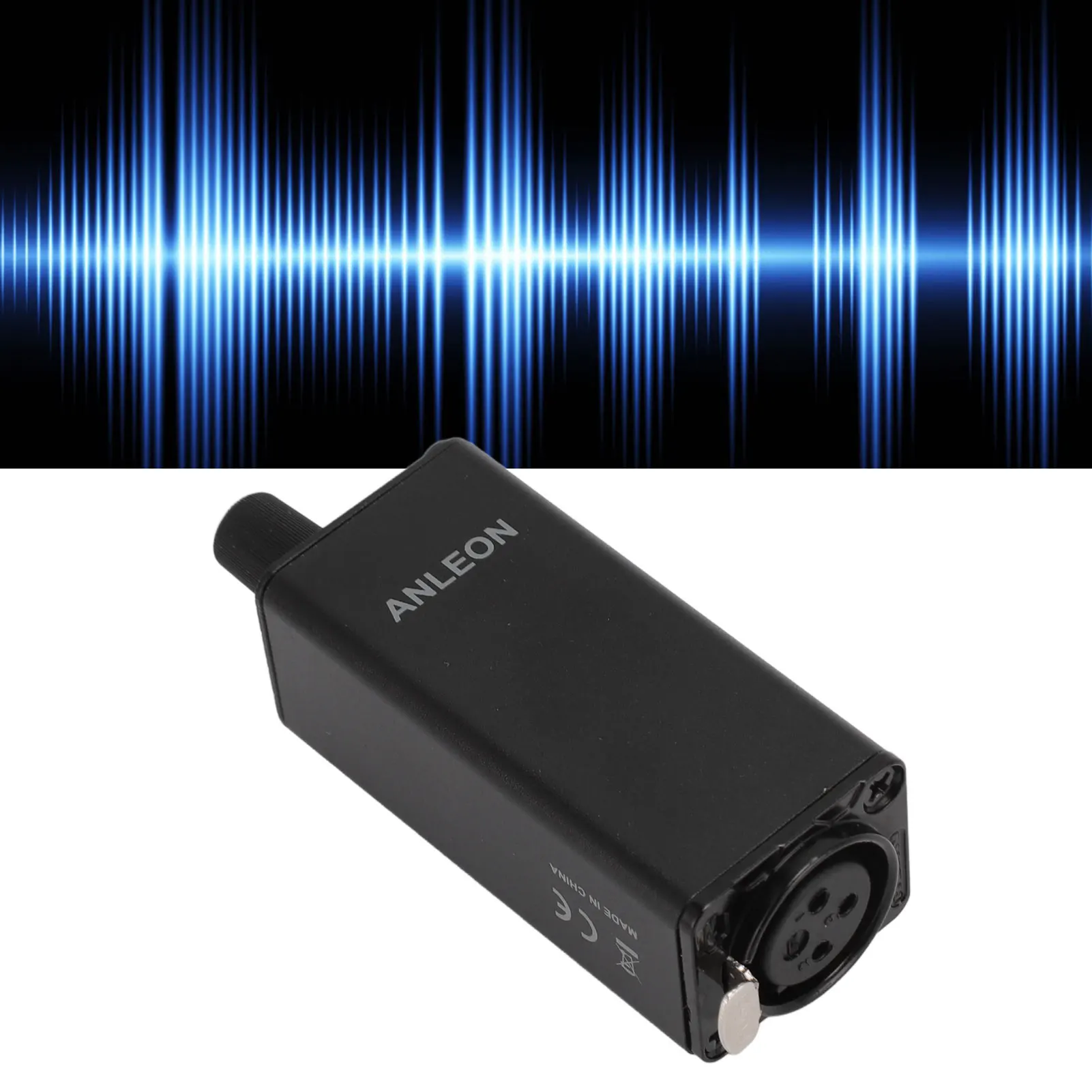 Monitor Amplifier Volume Control XLR Input 3.5mm Stereo Jack with Waist Clip for Drummer Keyboardist