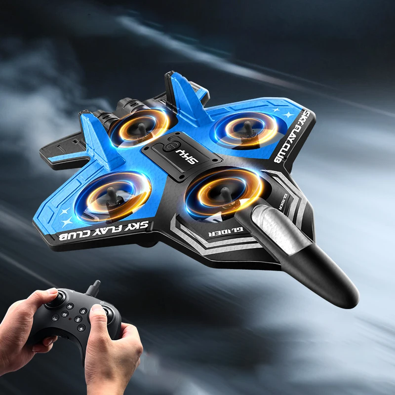 Avion RC télécommandé 2.4GHz, 3 canaux, vol stationnaire, 6 axes, stabilisateur gyroscopique, LED lumineuses