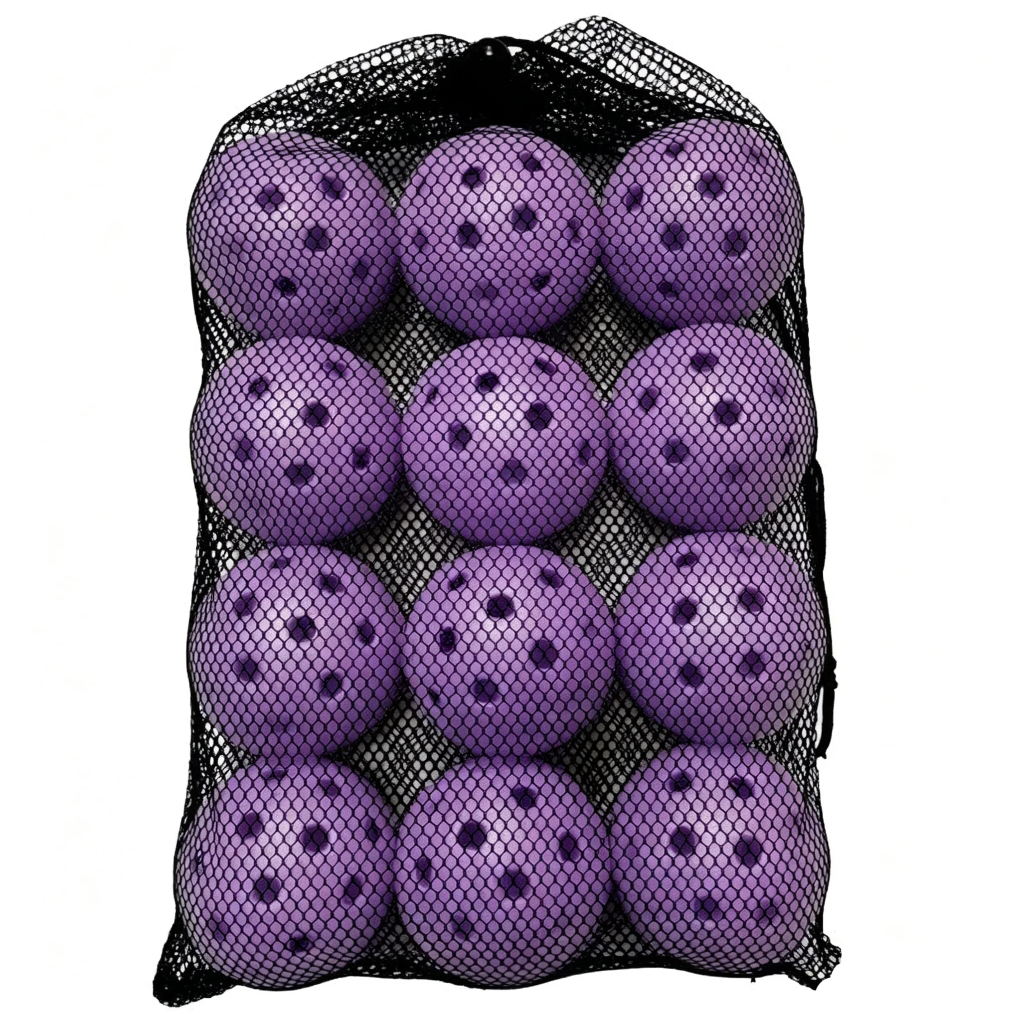 12-Pack Durable Outdoor Pickleballs - 74MM, 40 Holes, 26g