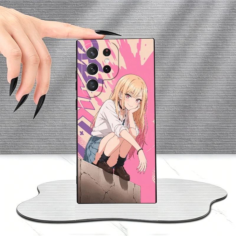 Charming Kitagawa Marin Phone Case with Edge Pattern - Customizable Design