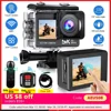 5K 4K60FPS Action Camera 50MP 2" Touch Dual Screen 5X Zoom Wi-Fi EIS 170° DVR Webcam Wireless Mic 30M Waterproof Sport Camera 1