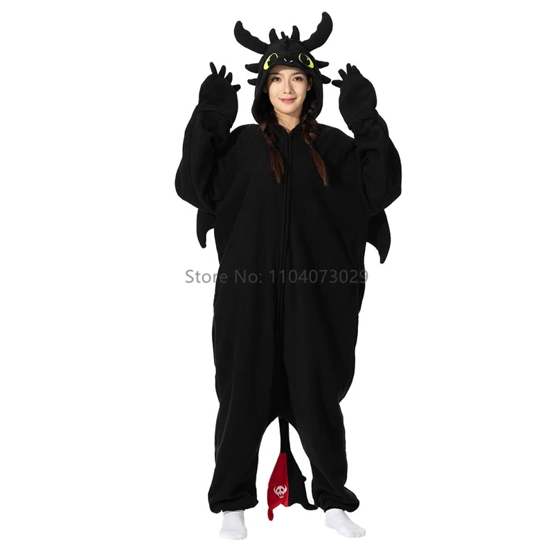 Animal Kigurumi Pyjamas Halloween Onesie Adult Kids Cartoon Toothless Pajama Cosplay Party Women Men Homewear XXL kigurumi pajamas onesies