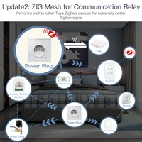 MOES ZigBee Smart Wall Socket,Glass Panel Outlet,Power Monitor,tuya Wireless Control Mesh with Timer,Alexa Google Home voice EU - Image 4
