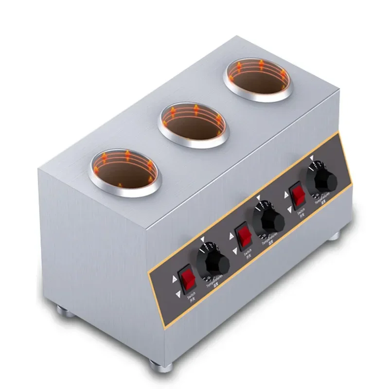 Commercial Electric Sauce Warmer - 320W, Temp Adjustable 30-85°C, Dual 650ml Bottles For Chocolate, Cheese, Fudge