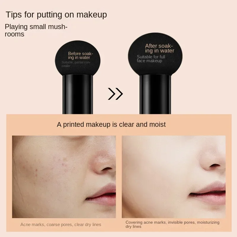 Sponge Head Concealer Liquid Concealer Makeup Concealer Waterproof Concealer Face Concealer VENZEN BB Air Cushion CC Cream Foundation Concealer Mushroom Head