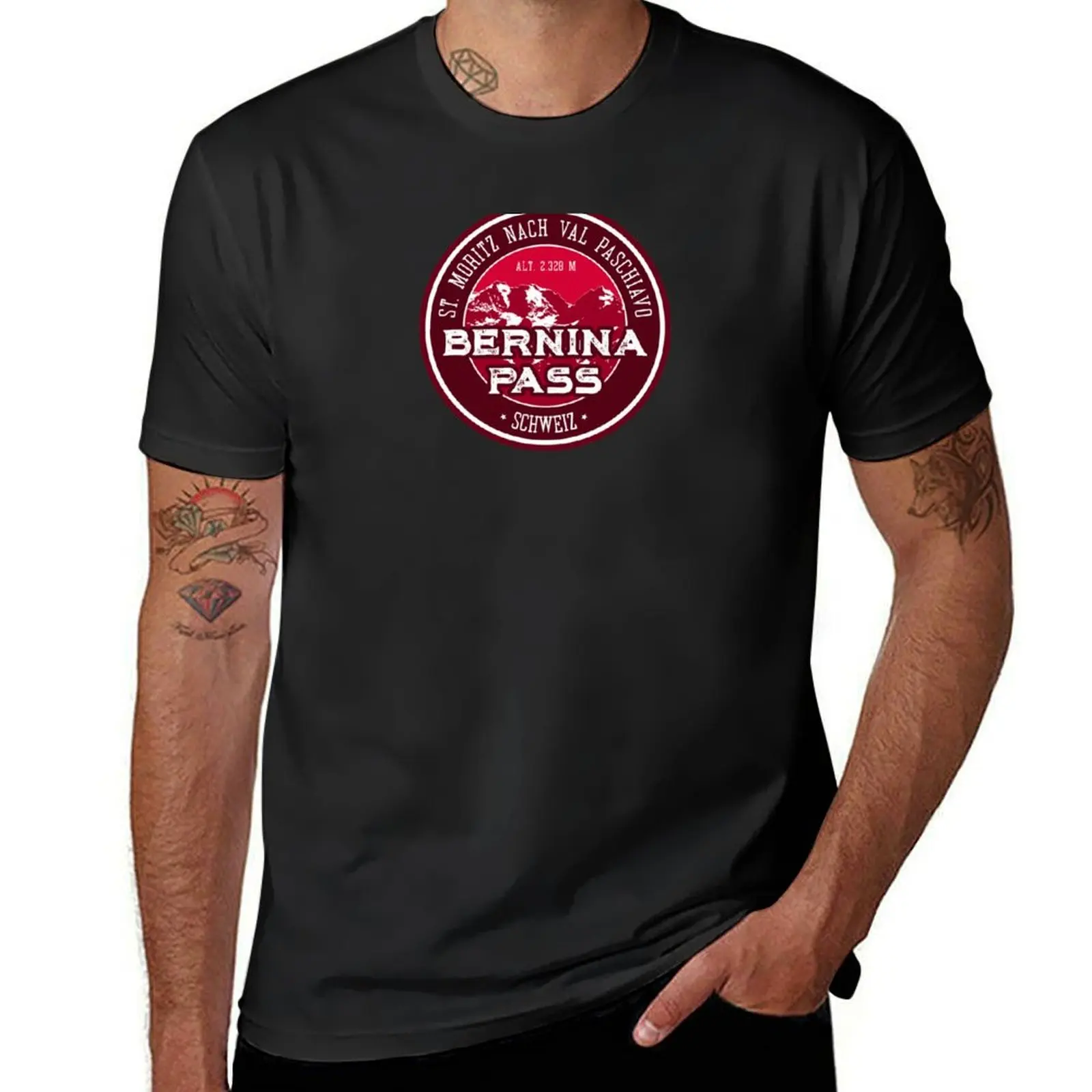 

Bernina Pass Switzerland T-Shirt sweat Short sleeve tee oversized t shirt men