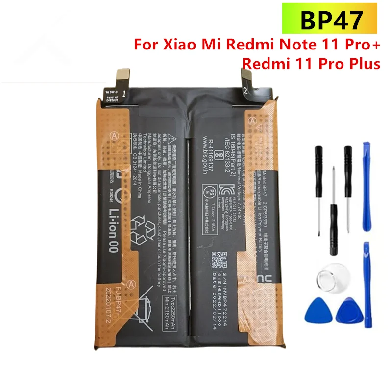 Batterie BP47 Pour Xiaomi Redmi Note 11 Pro Plus 5G 2021 21091116UG 4500 MAh