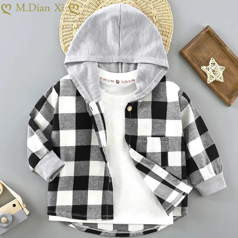 Spring Autumn Baby Infant Boy Outfit Set fashion Checkerboard plaid long  sleeve hoodies+pants 2pcs children suit kids clothes - AliExpress