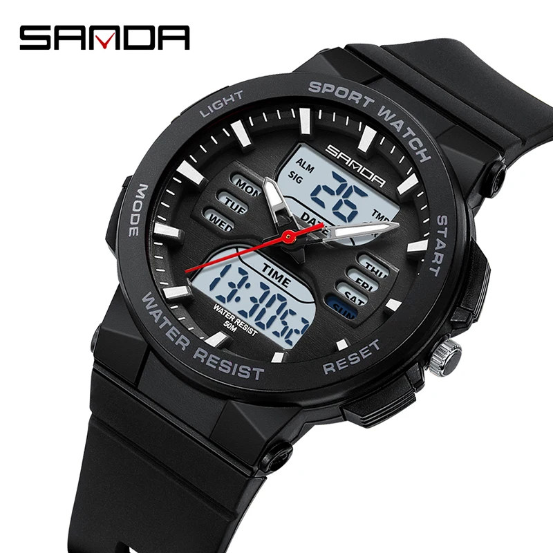 SANDA Women's Fashion LED Digital Sport Watch - Waterproof Casual Quartz Timepiece