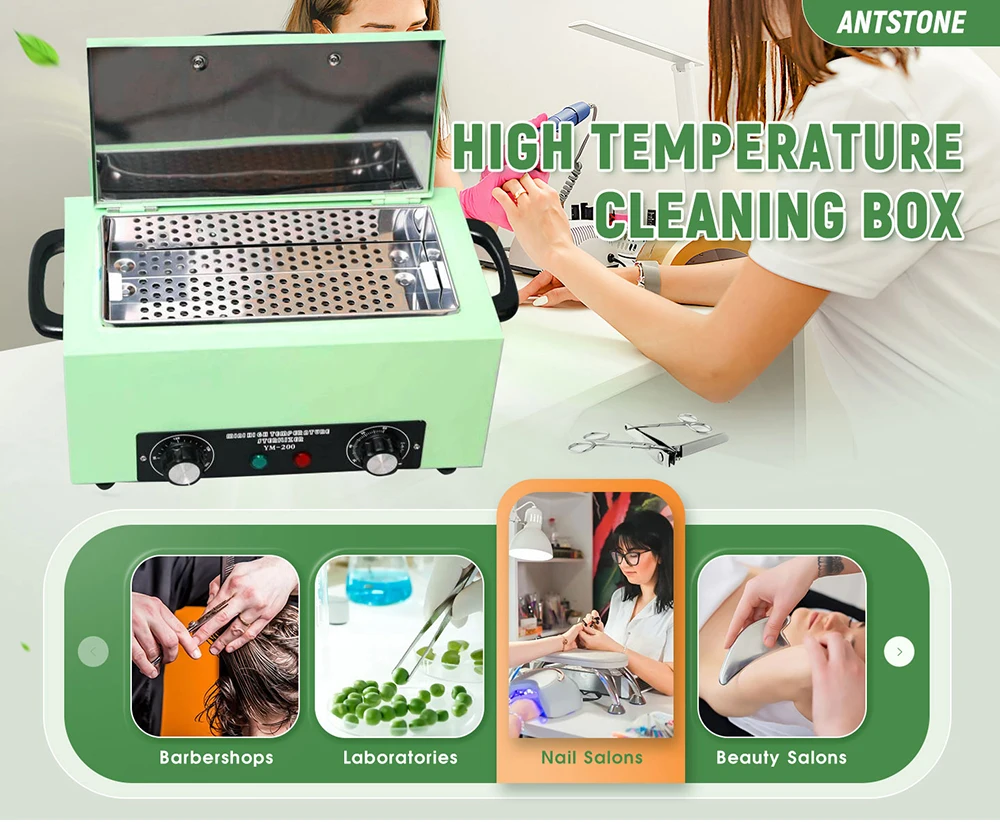Nail Tool Disinfectant High Temperature Metal Tool Disinfectant Cabinet 300W Nail Salon Hair Equipment