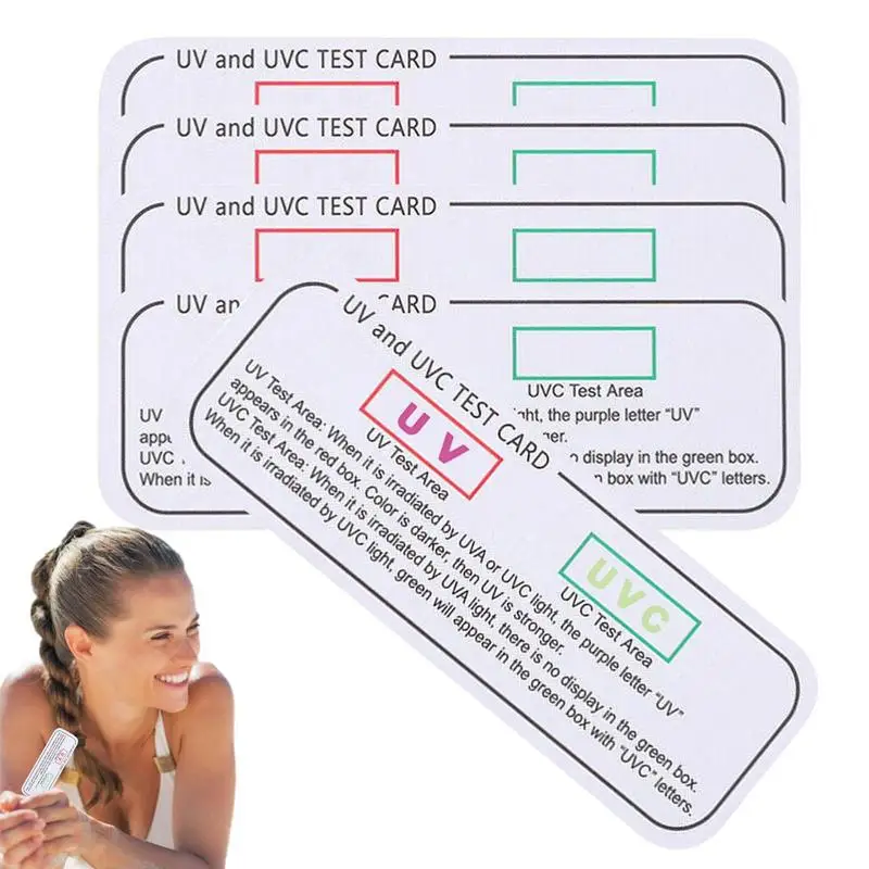 UVA UVC Test Card Light UV Test Cards Wavelength Indicator Card Reusable Light Effect Ultraviolets Test Disinfections Sterilizes complete mini led light source for microscope endoscope lab test fiber cable light source input ac 110 220v