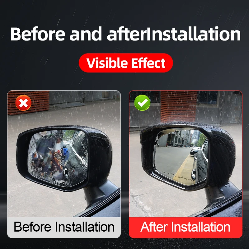 For Toyota Land Cruiser 300 Rearview Mirror Rainproof Cover Rain Eyebrow LC300 Exterior Upgrade Accessories rearview mirror rain shield rearview mirror rain eyebrow rearview mirror rain guard
