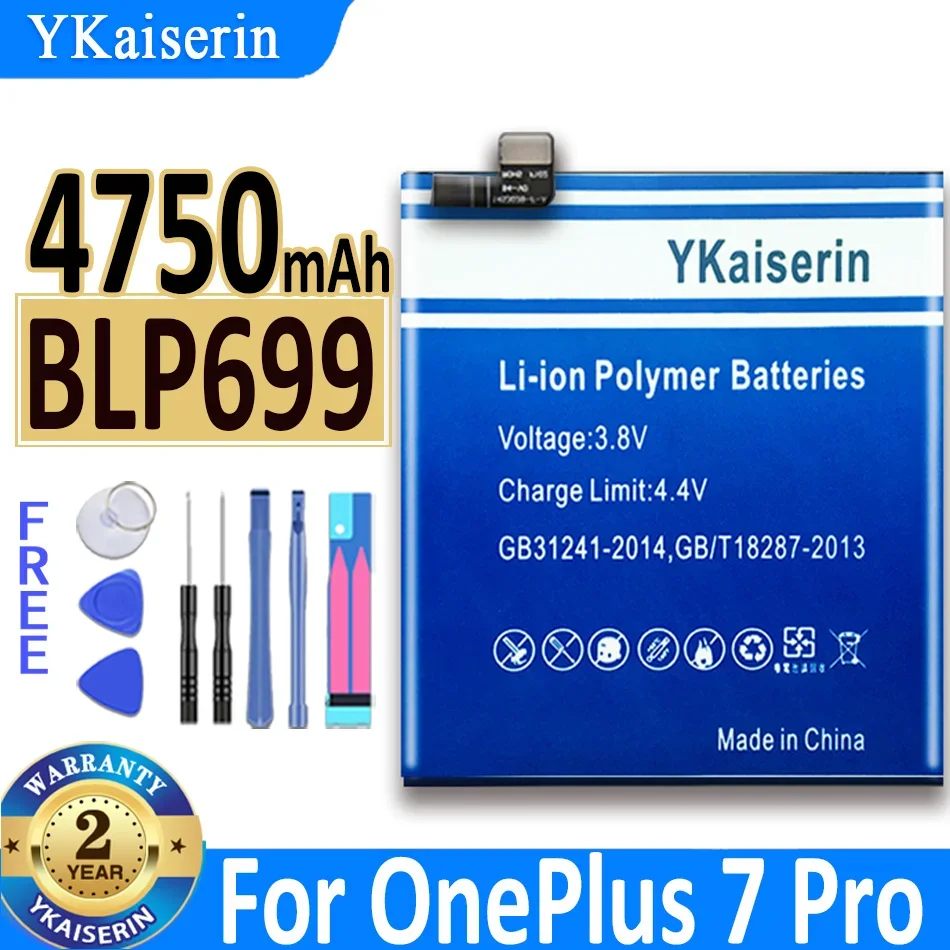 

Аккумулятор ykaisсеребрин Blp699 Blp743 Blp745 Blp685 для Oneplus 1 + 7 Pro Oneplus7 Pro Oneplus 1 + 7 Pro ,7t ,6t,7 аккумуляторов + трек №