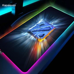 Tapis de souris de jeu DOTA2 RGB, grand tapis de souris de jeu pour ordinateur, Led, décoration pour joueur, Cool et lumineux, tapis de Table souple pour Pc 