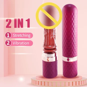 Realistic Dildos Automatic Telescopic Gun Pulling And Inserting Machine Simulation Penis Women's 7 Vibration Masturbator 2