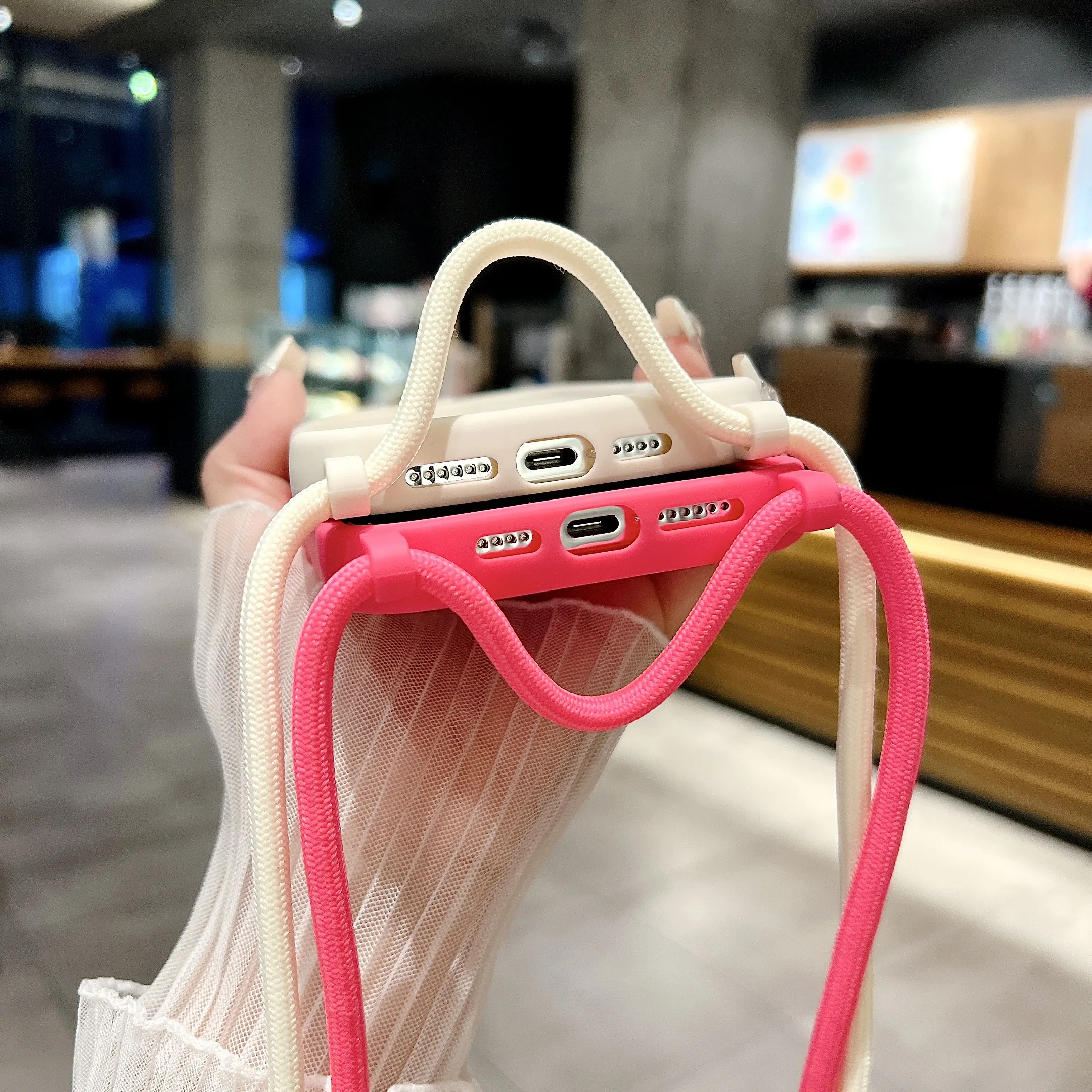 Handyhülle für iPhone 17 16 14 13 15 Pro Max 12 11 X XR XS 7 8 Plus SE 2022 Crossbody verstellbares Lanyard-Gurtseil Softcover – Detail 9