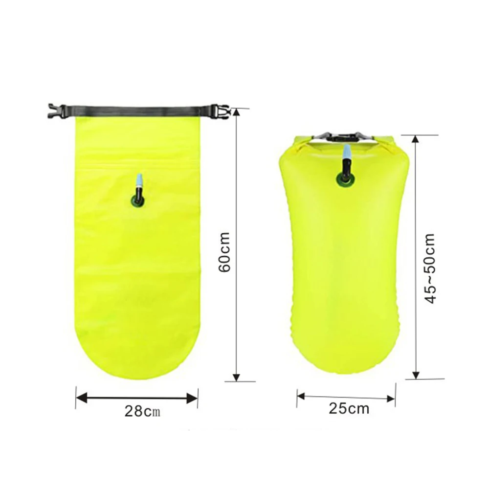 NEW Water Sea Swimming Float Swimming Buoy Safety Signal Air Bag Ultralight Diving Buoy Inflatable Bag Large Capacity PVC