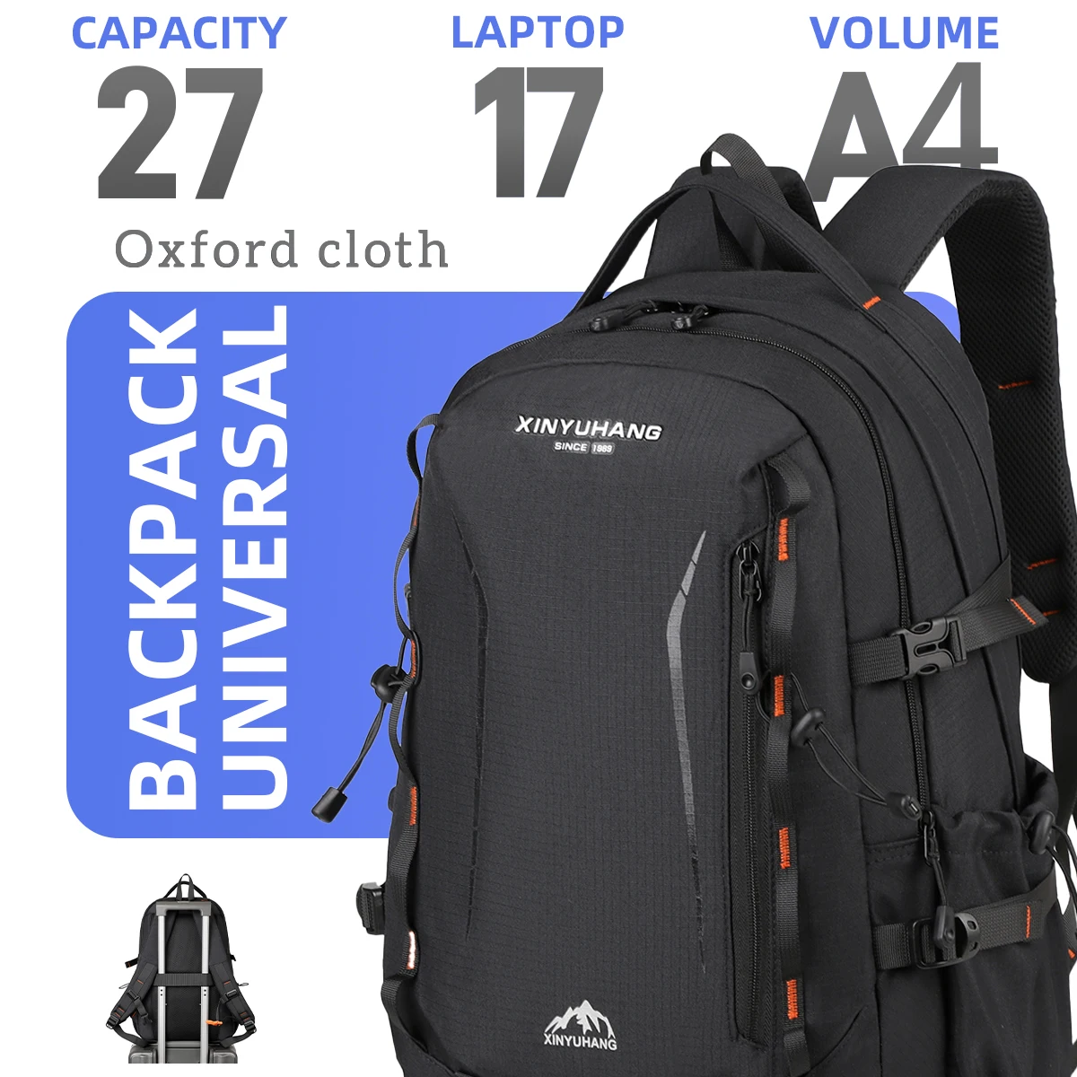 Backpack 2025 New Model Men's Large-Capacity Business Travel Computer Backpack Daily Outdoor Student School Bag Girls Junior High School Students High School Students