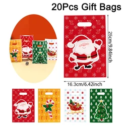 Festive Santa Claus Treat Bags - 50-Pack Christmas Candy & Cookie Packaging for Holiday Gifts & Decor (20pcs)