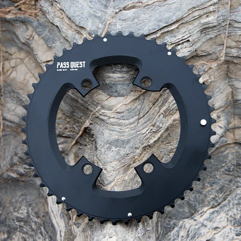 Road Bike Chainring PASS QUEST Double Sprocket 46-33T/48-35T/50-34T/52-36T/53-39T54-40T HOLLOW/Closed 110BCD Chainring For Ultegra R7000,R8000,105, road bike chainring