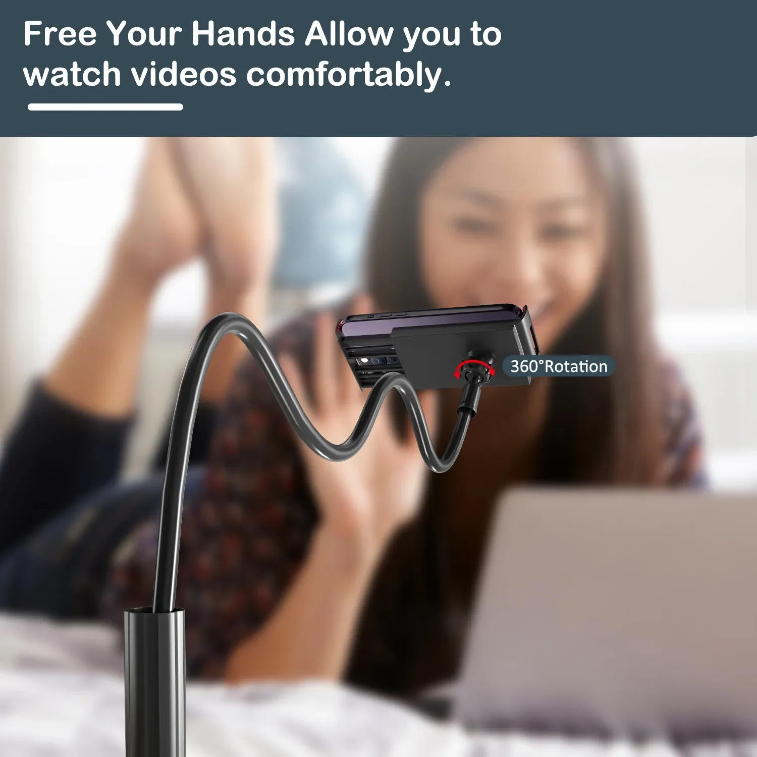 Support De Téléphone En Col De Cygne Pour Lit, Clip Universel